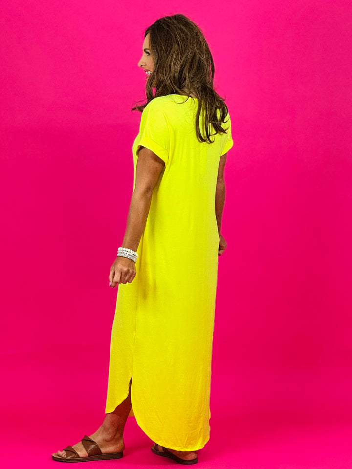 Vibrant Neon Maxi Dress - 3 Color Options - Available Small Through Extended Sizes