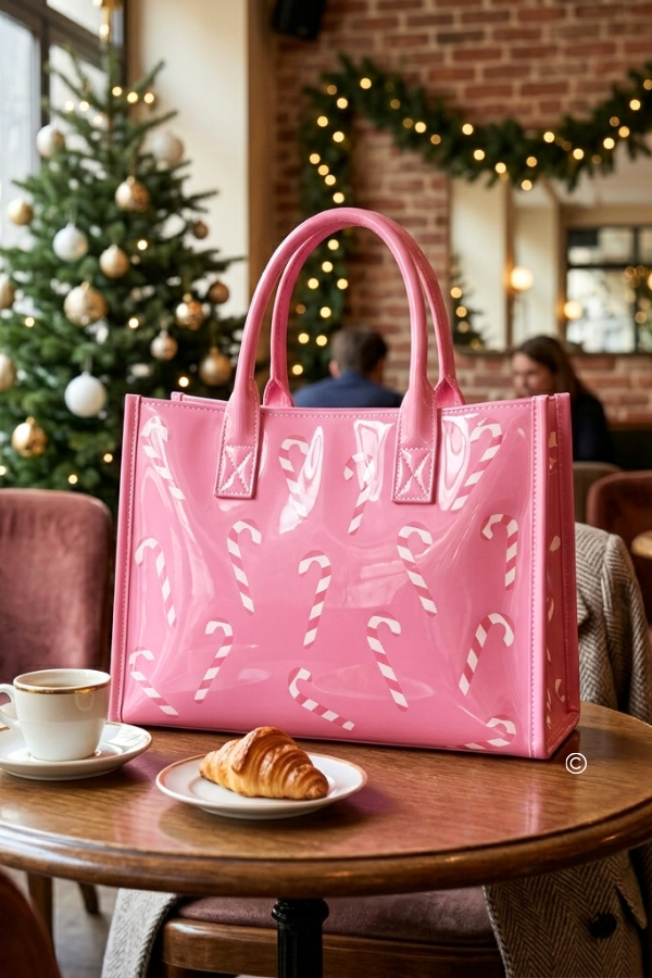 The Pink Peppermint Vinyl Tote©