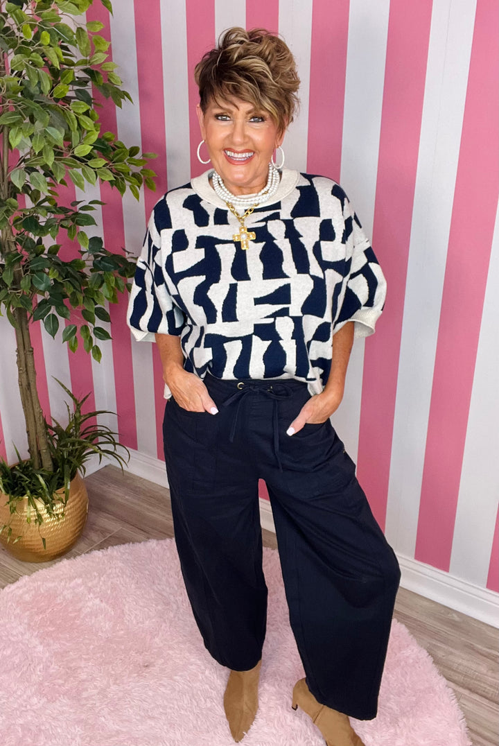Utility Style Barrel Pants with Star Studs-3 Color Options