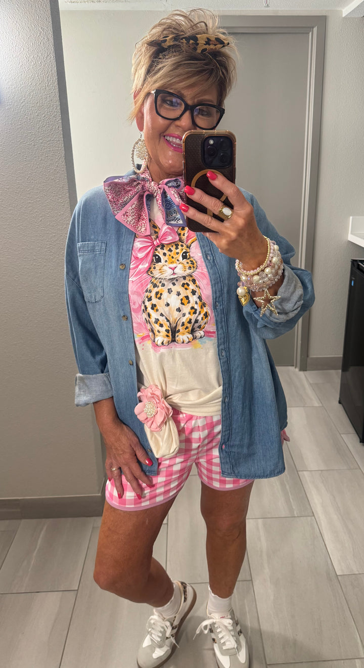 SALE: Pink Gingham Everyday Shorts