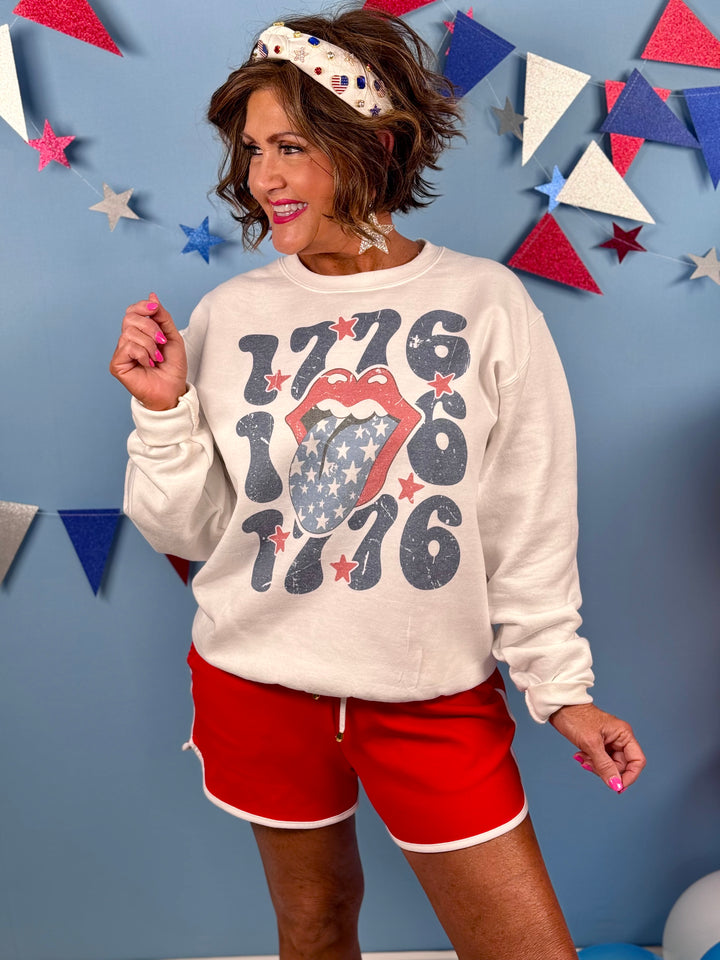 RESTOCKED: 1776 Rock Crewneck Sweatshirt - Available Medium Through Extended Sizes