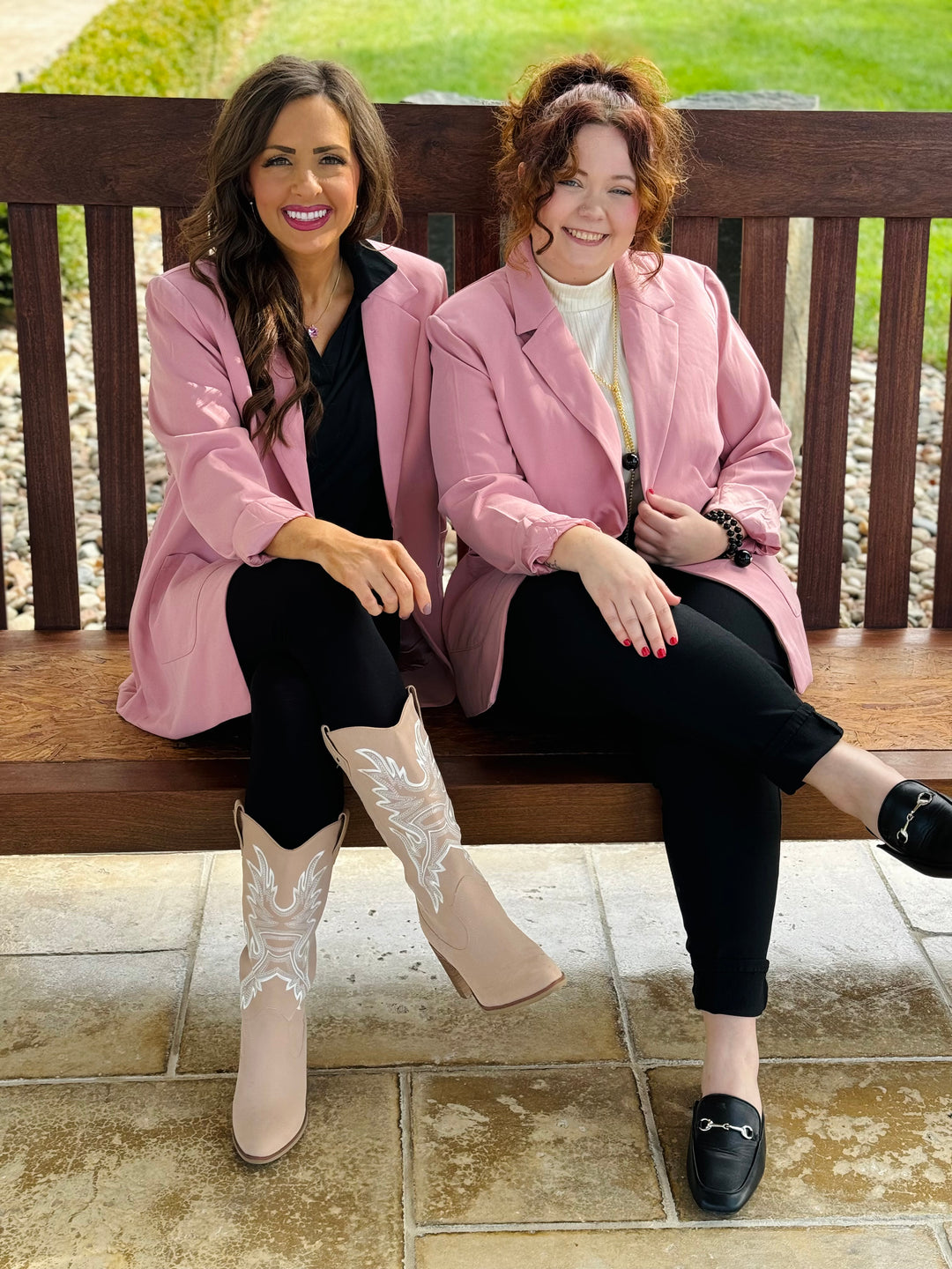 Pink Boyfriend Blazer - Small Through Extended Sizes