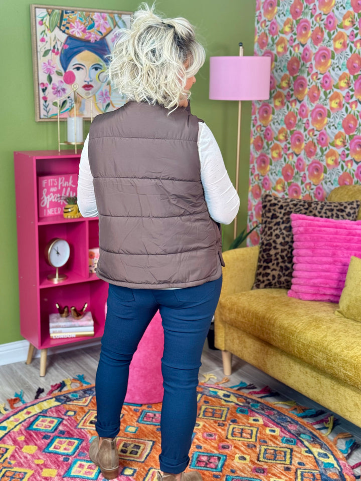 Sleeveless Quilted Vest - 4 Color Options