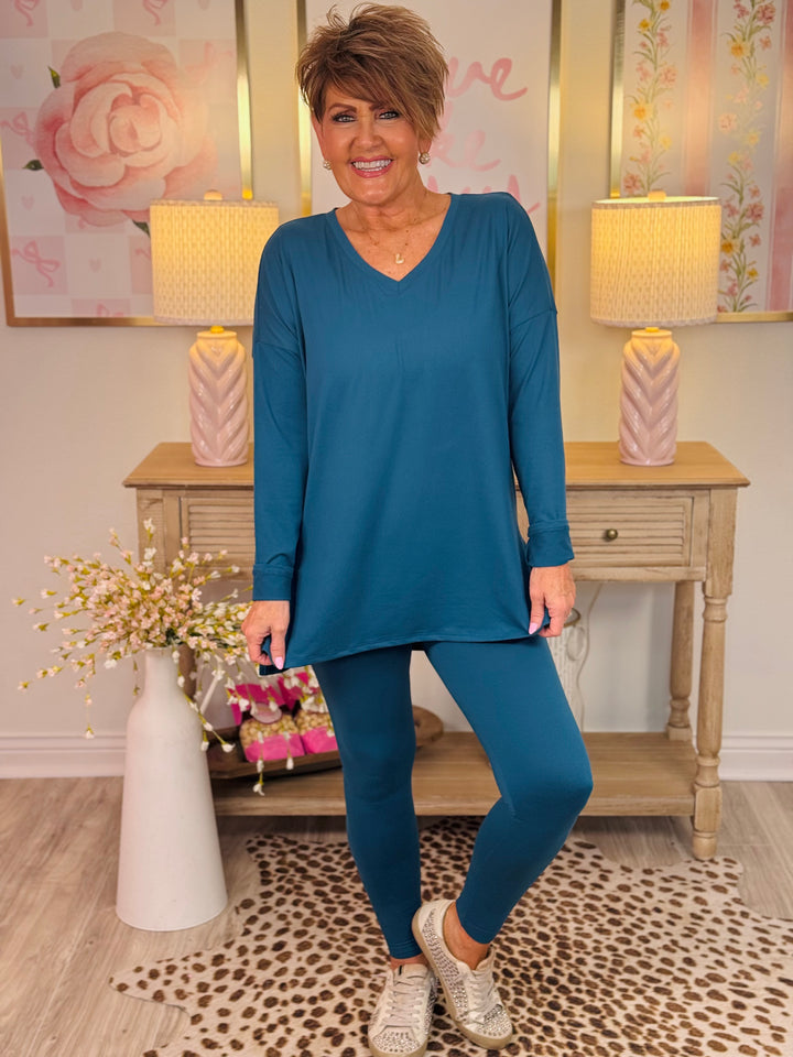 Brushed Microfiber Loungewear Set - 5 Color Options