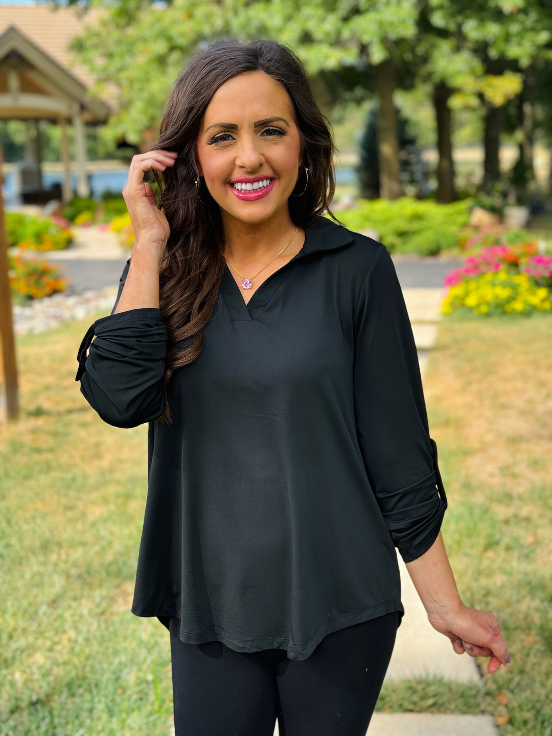 Black Blouse - Small Through Extended Sizes - Final Sale