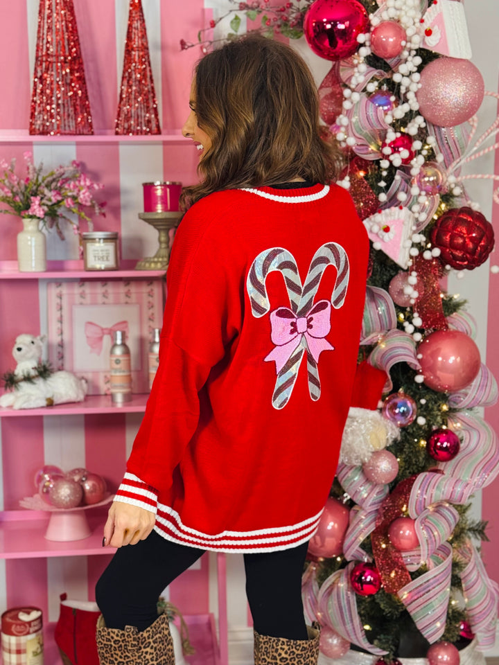 Candy Cane Relaxed Cardigan