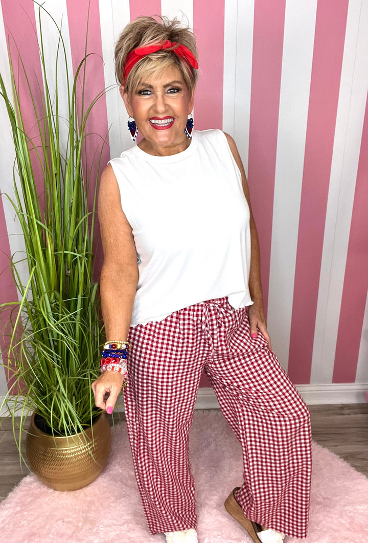 Red Check Bottoms