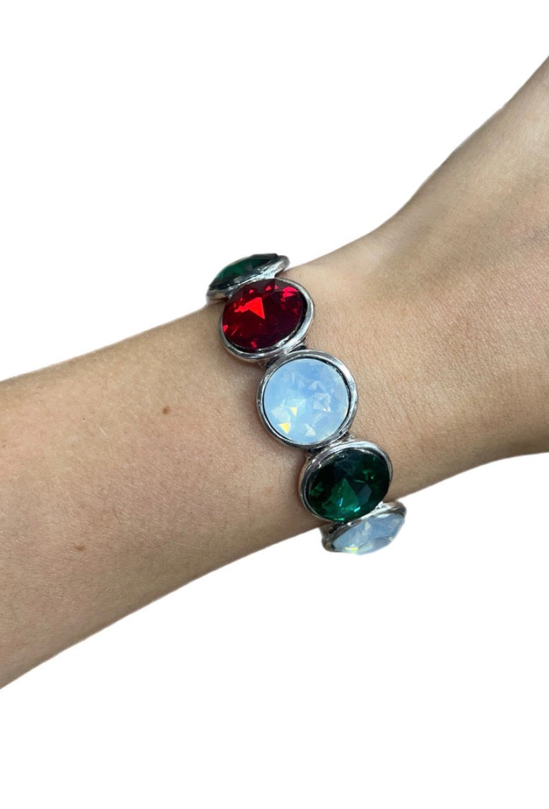 Multi Stone Crystal Bracelet-3 Color Options