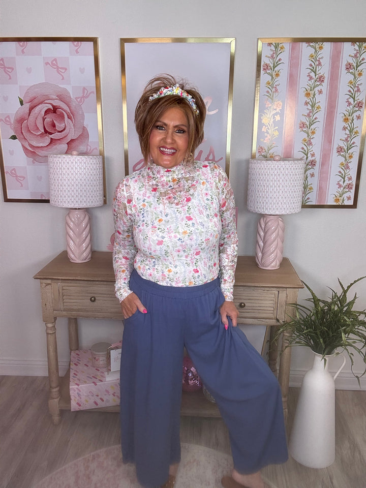 Spring Happy Blooms Lace Top