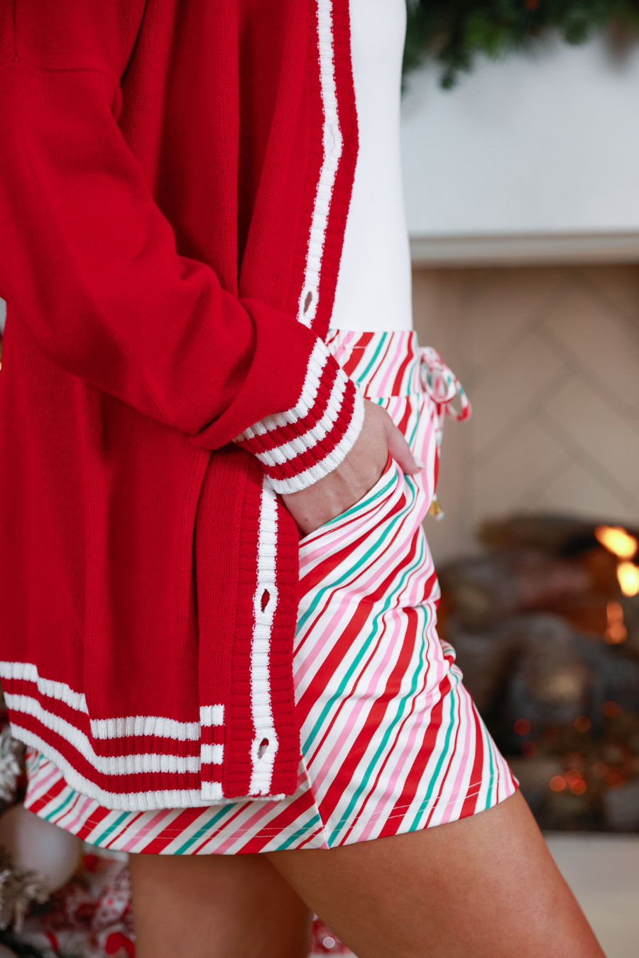PREORDER- Candy Cane Stripes Skort