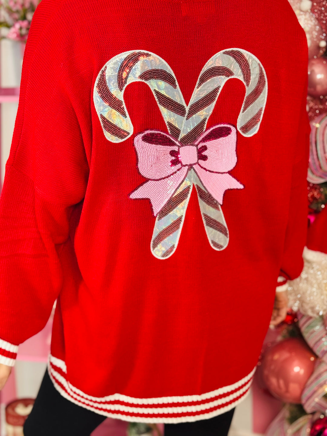 Candy Cane Relaxed Cardigan