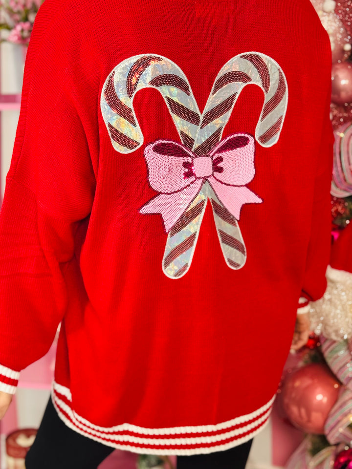 Candy Cane Relaxed Cardigan