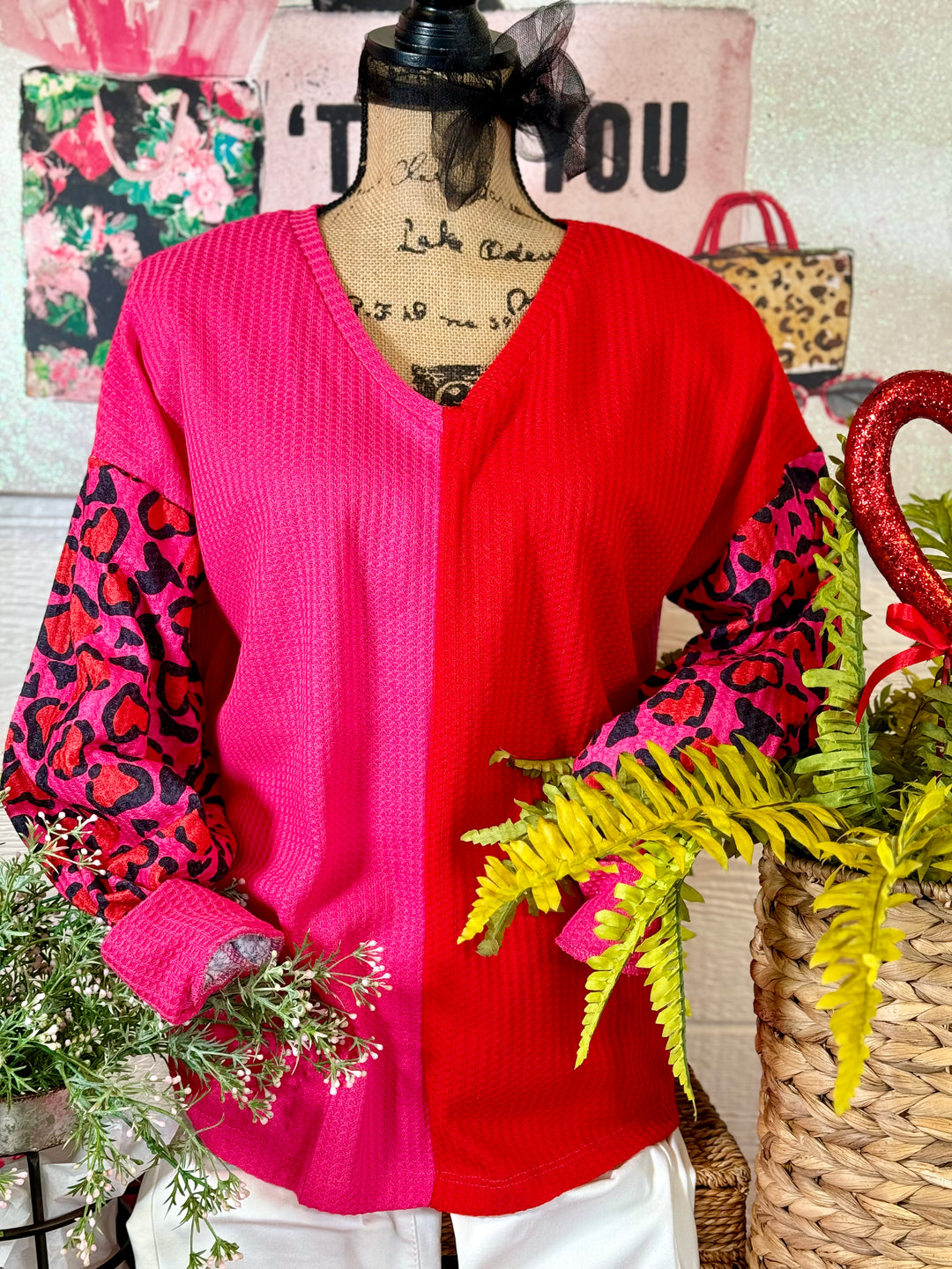 Wild Romance Color-Blocked Waffle Knit - Available XS-Extended Sizes - Final Sale