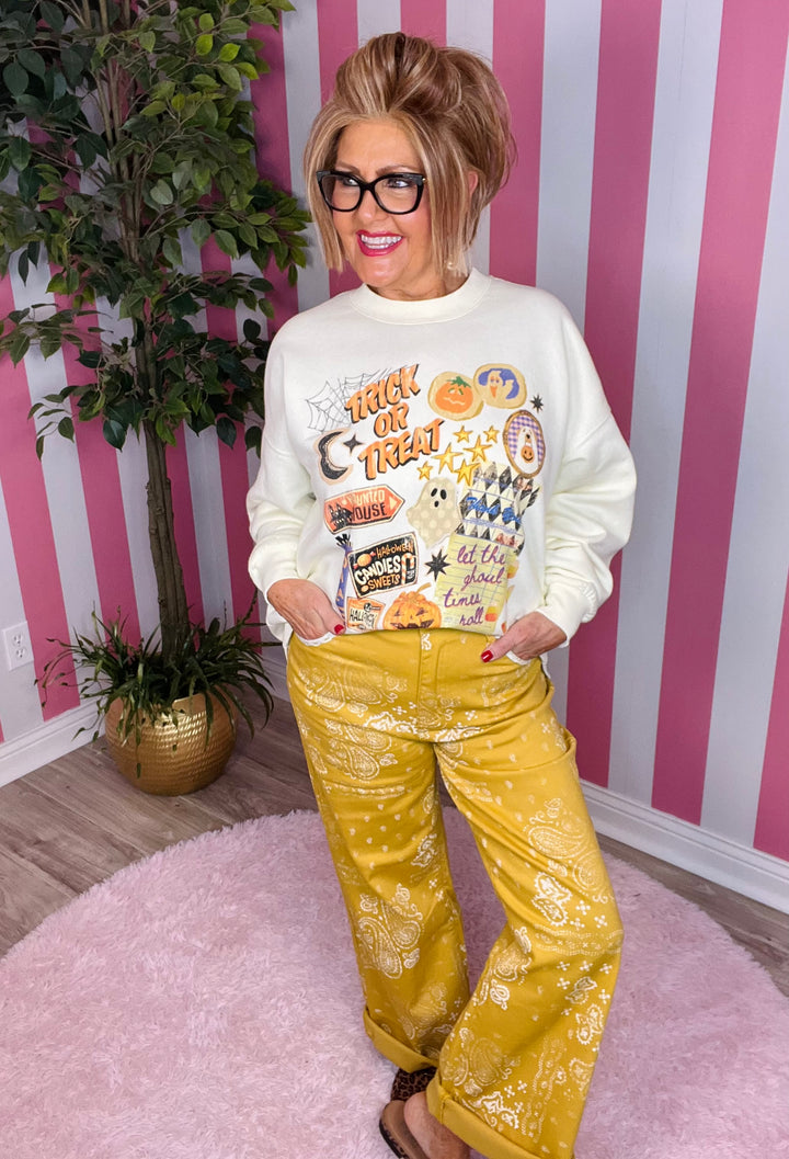 Vintage Halloween Collage Sweatshirt