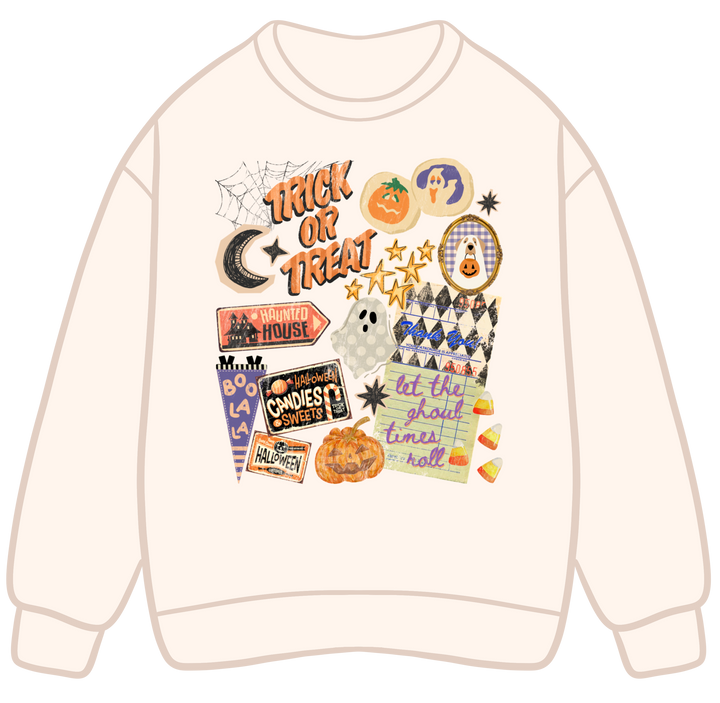 Vintage Halloween Collage Sweatshirt