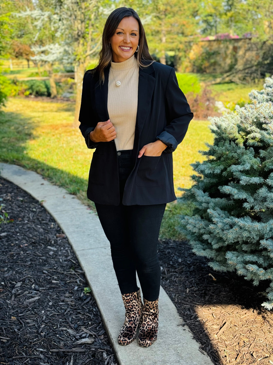 Black Boyfriend Blazer - Small Through Extended Sizes