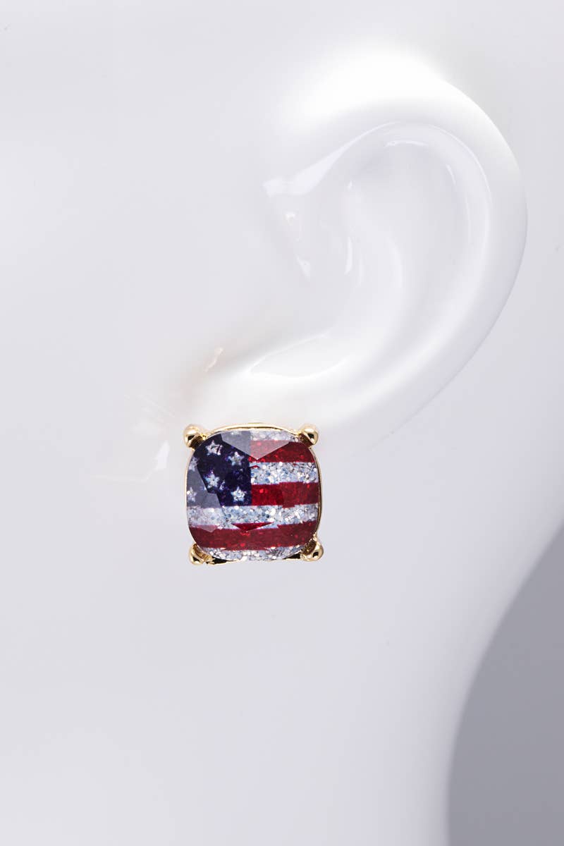 American Flag Stud Earrings