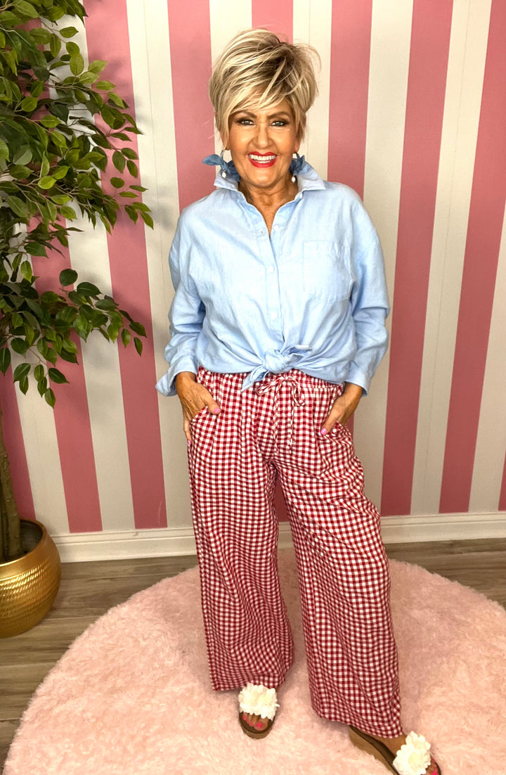 Red Check Bottoms