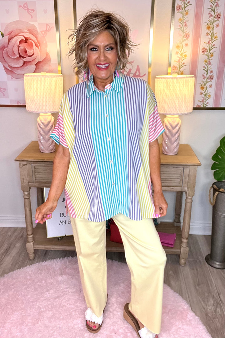 Wide Leg w/ Raw Hem-Sunshine fade