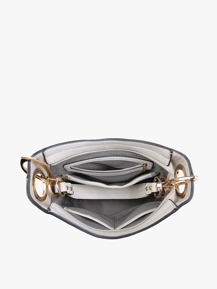 M1742CROC Rochelle Crocodile Print Hobo Bag