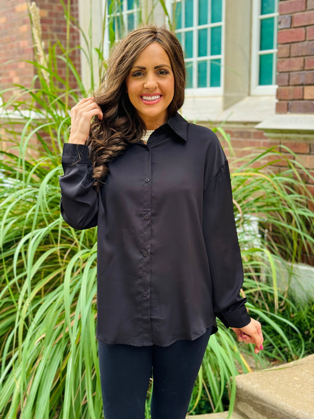 The Kathryn Button Down Blouse - 2 Color Options - Small Through Extended Sizes