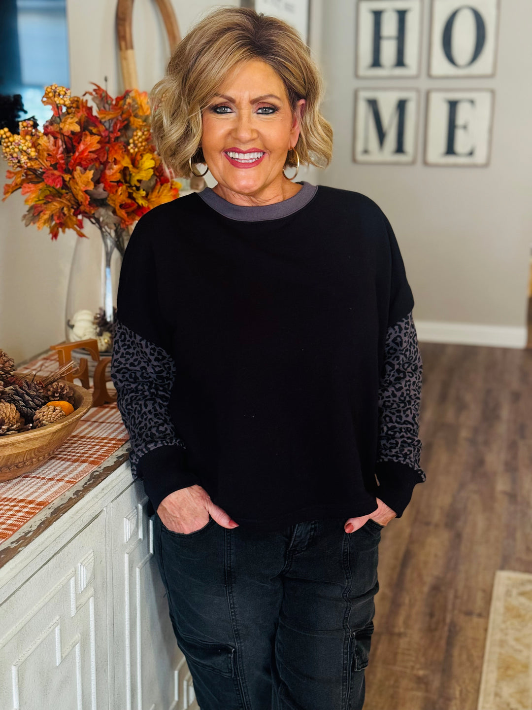Midnight Cheetah "Day Off" Top