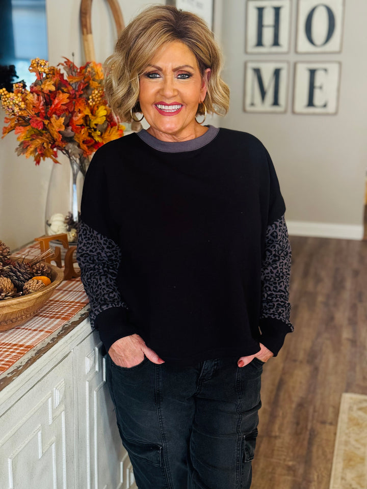 Midnight Cheetah "Day Off" Top