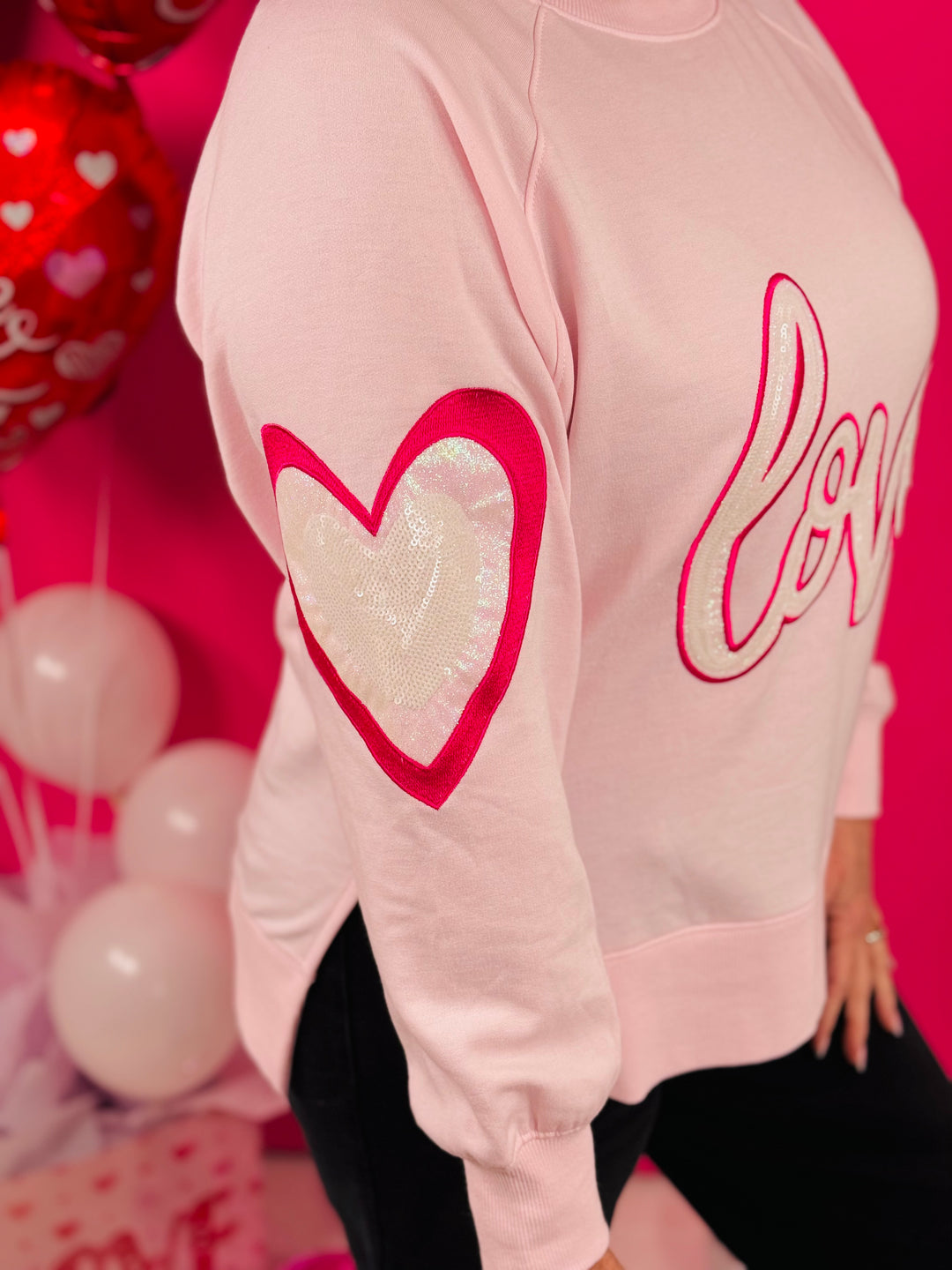 Pink Katie Love Sweatshirt - Small Through Extended Sizes