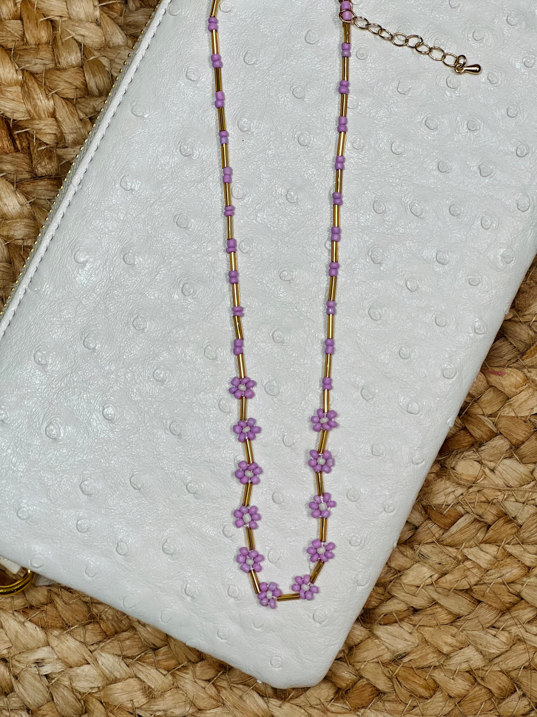 Lavender Dainty Flower Necklace