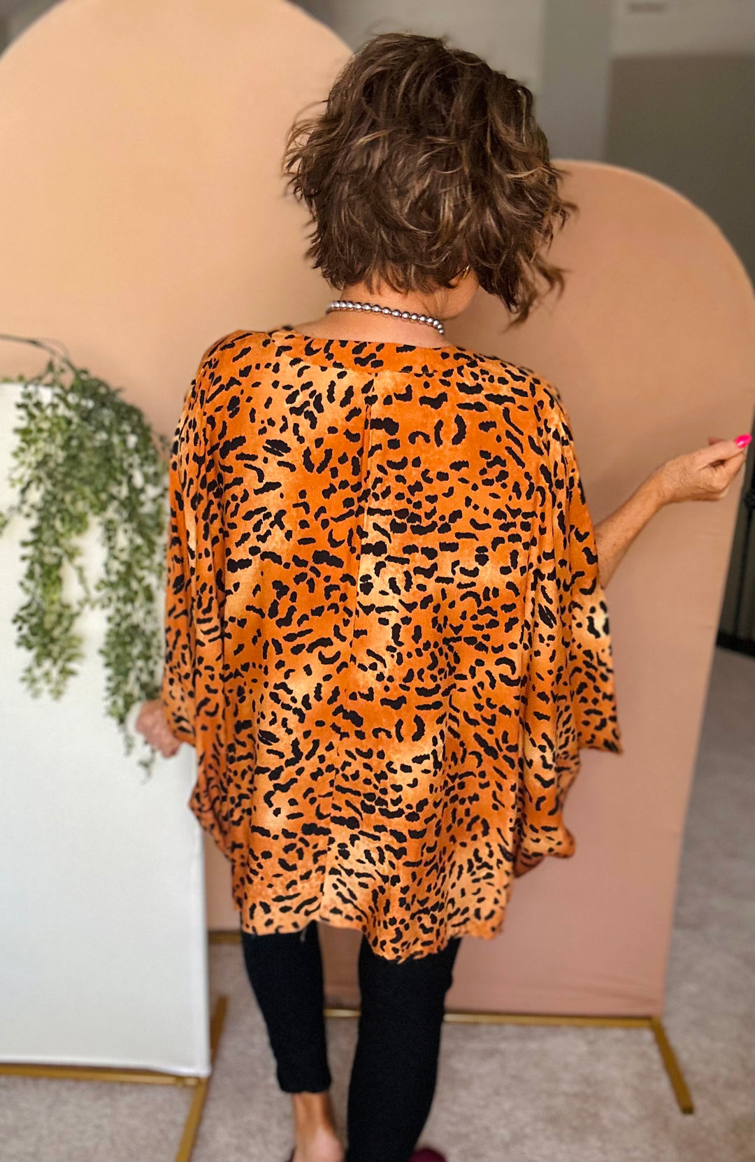 Camel Animal Print Top - Small/Medium Through Extended Sizes - Final Sale