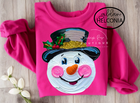 Jolly Snowman (Faux Painted) Sweatshirts & T-Shirts