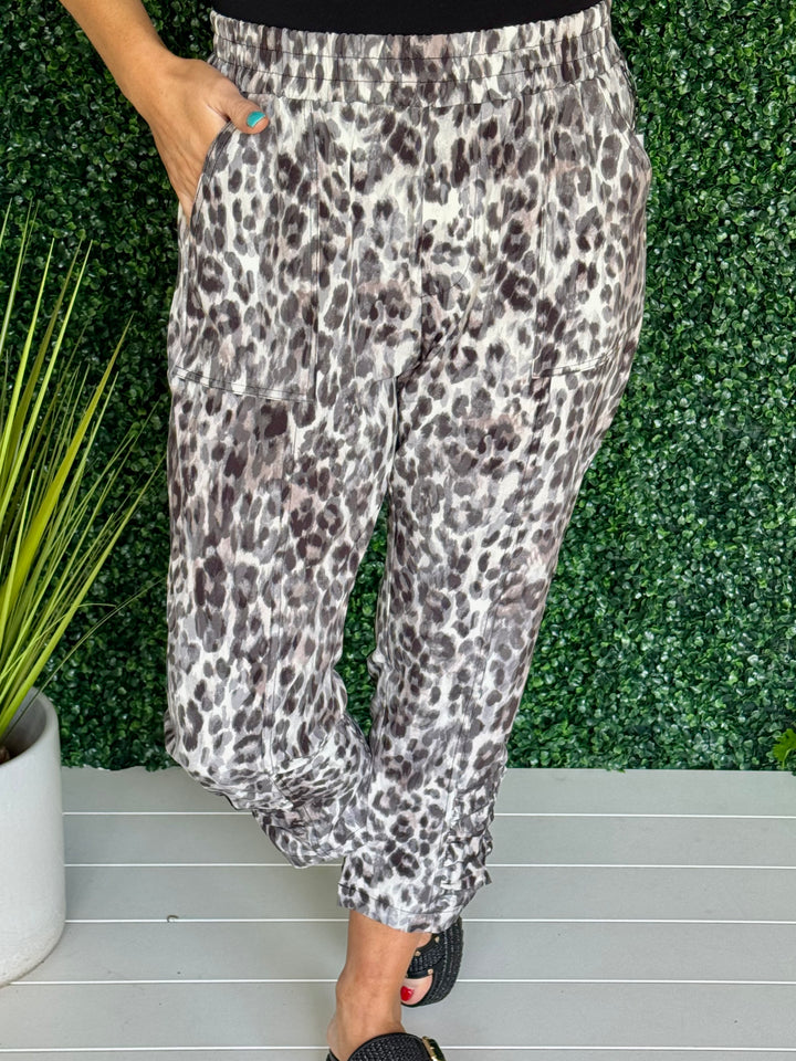 Pull On Pants W/ Side Ruching Detail - 5 Color Options