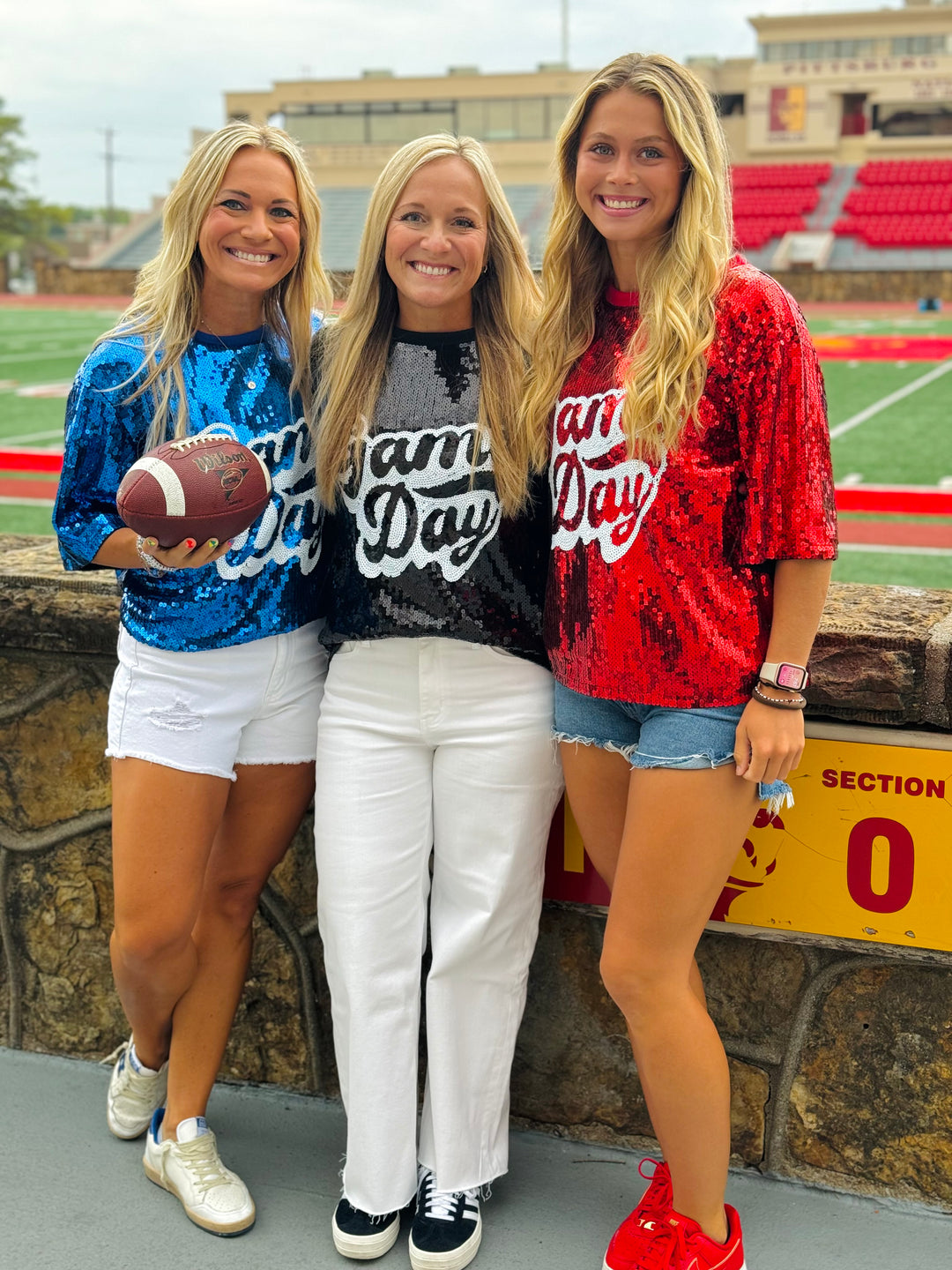 Sequin Game Day Top - 3 Color Options