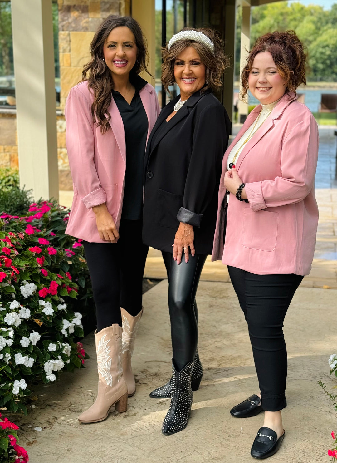 Pink Boyfriend Blazer - Small Through Extended Sizes