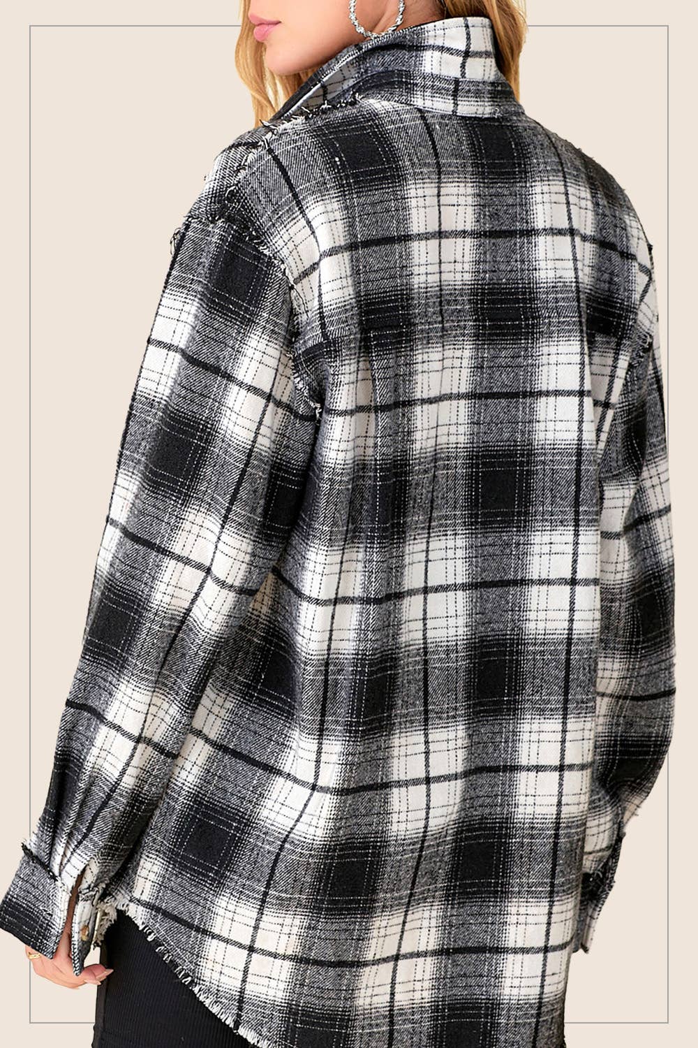 Soft Fabric Plaid Mineral Washed Button Down Shirt-3 Color Options