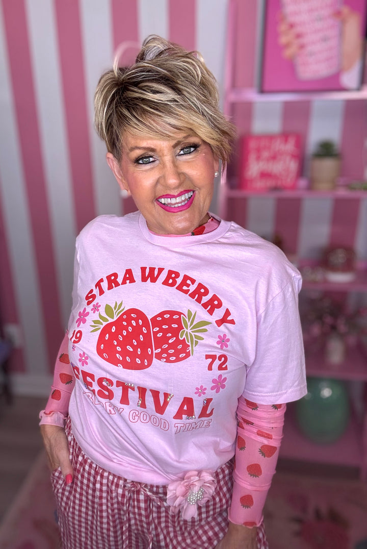 Strawberry Mesh Tee