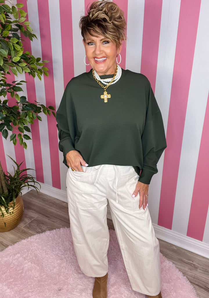Utility Style Barrel Pants with Star Studs-3 Color Options