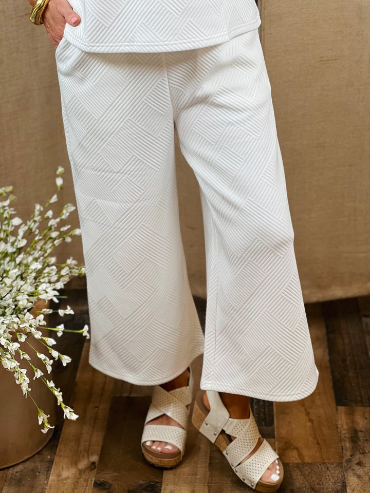 Knit High-Waisted Wide Leg Pants - 2 Color Options