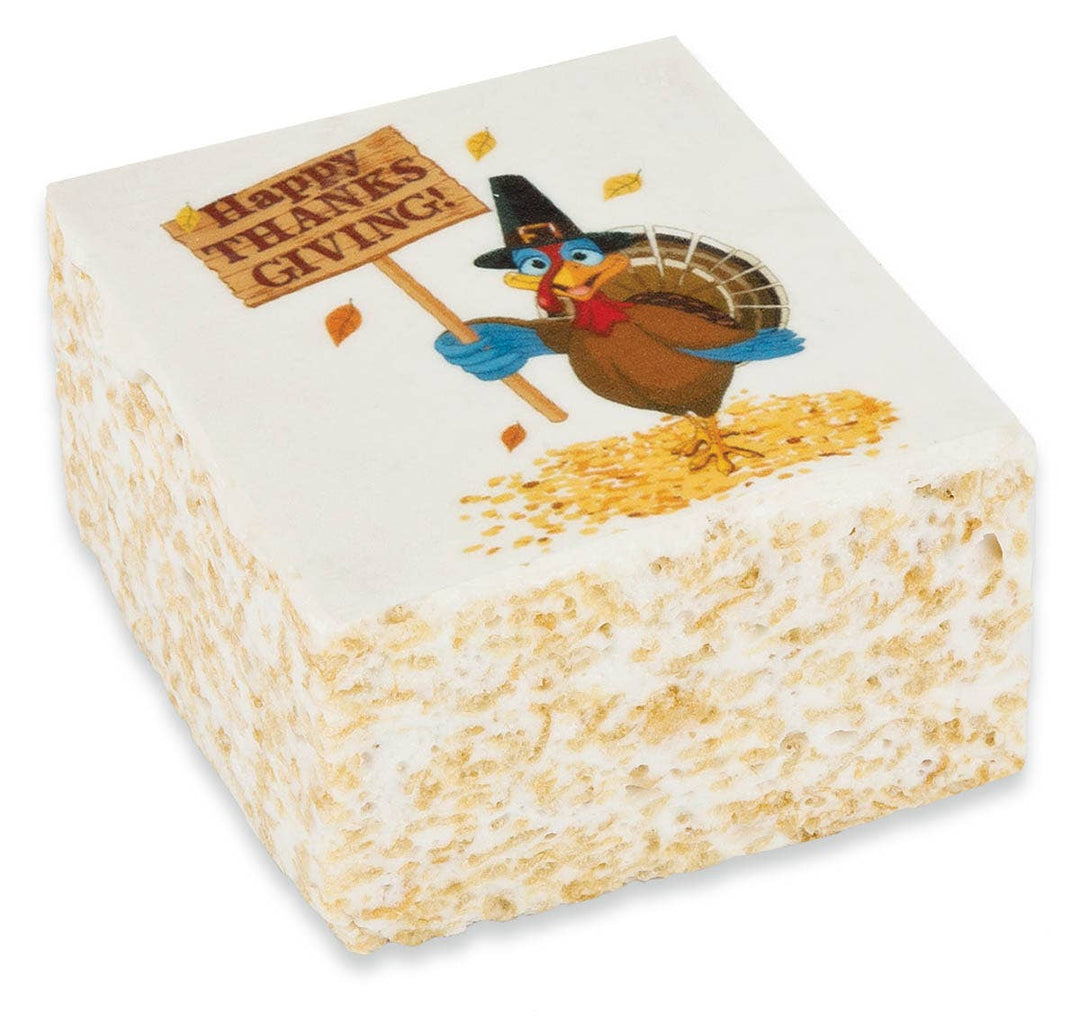 Happy Thanksgiving - Cute Cartoon Turkey with Sign