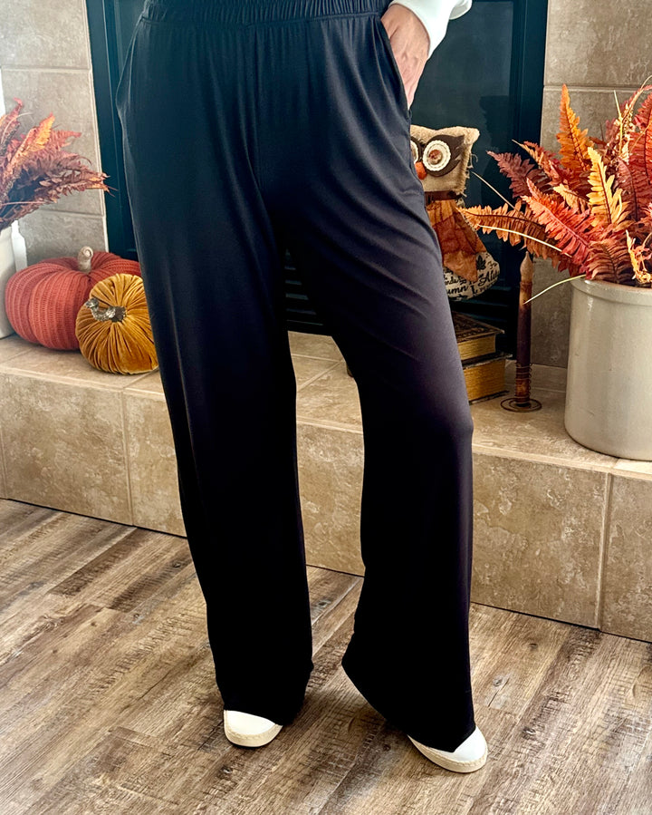 Modal Wide Leg Pants - 2 Color Options