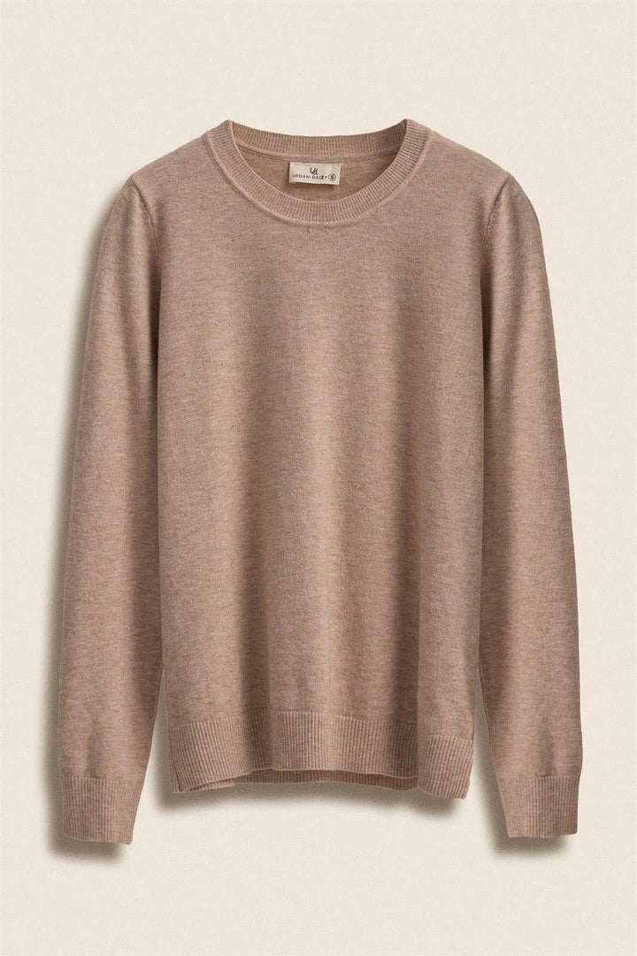 Soft Viscose Blend Crewneck Knit Pullover-5  Color Options!!