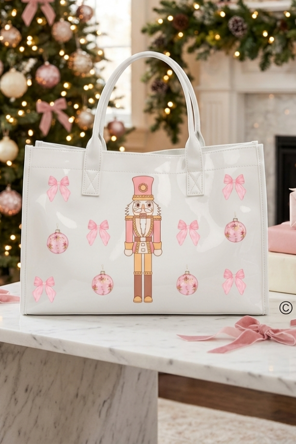 Plum Adorable Nutcracker Vinyl Tote Bag