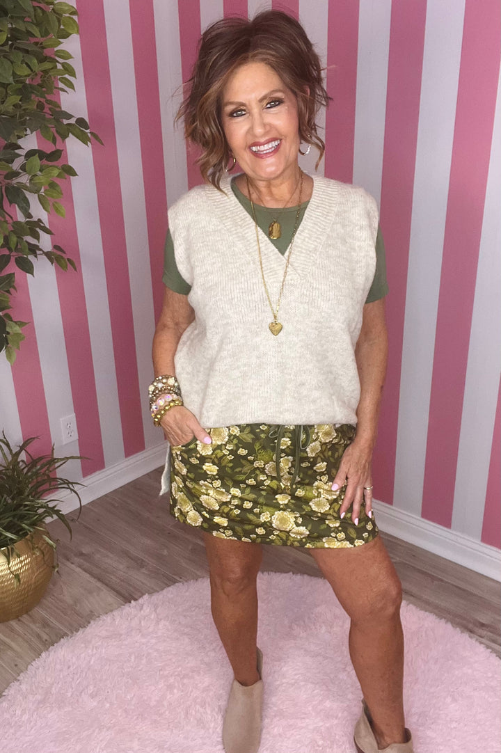 Olive Blossom-Skort