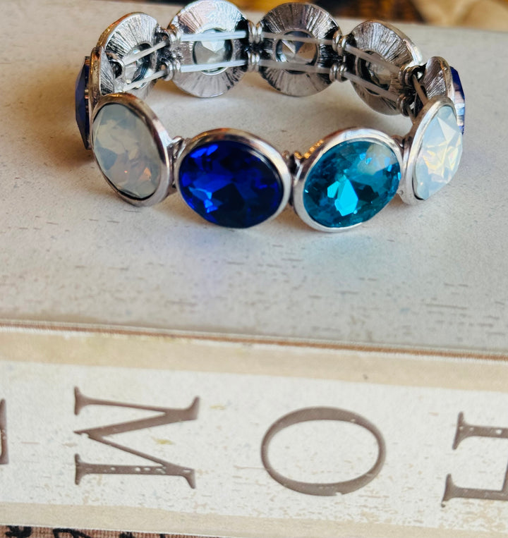 Multi Stone Crystal Bracelet-3 Color Options