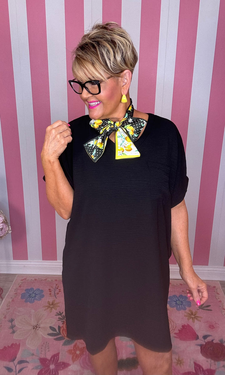 V Neck Woven Airflow V Neck Dress with Pockets-Ash Mocha