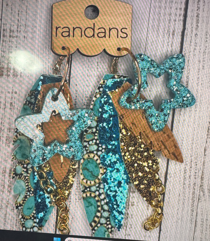 Multi Layered Leaf Shape 3 inch Earring