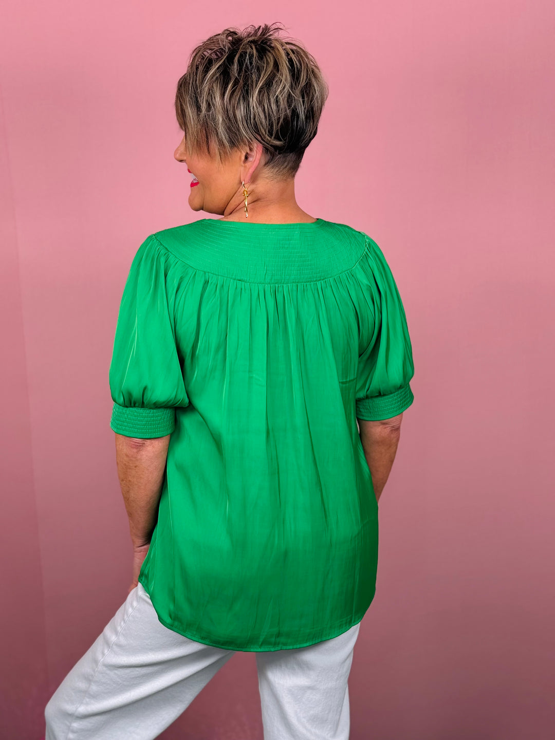 Satin Flowy Blouse - 2 Color Options