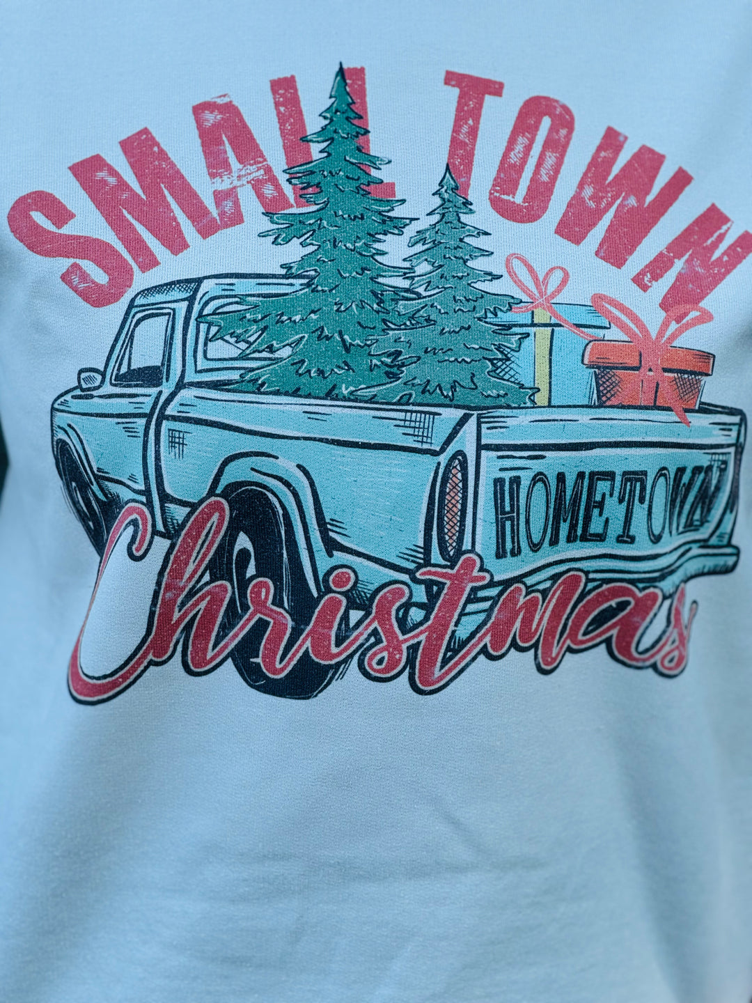 Tan Small Town Christmas - 2 Style Options - Small Through Extended Sizes - FINAL SALE