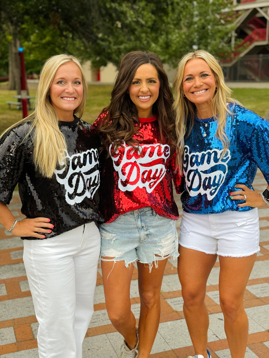 Sequin Game Day Top - 3 Color Options