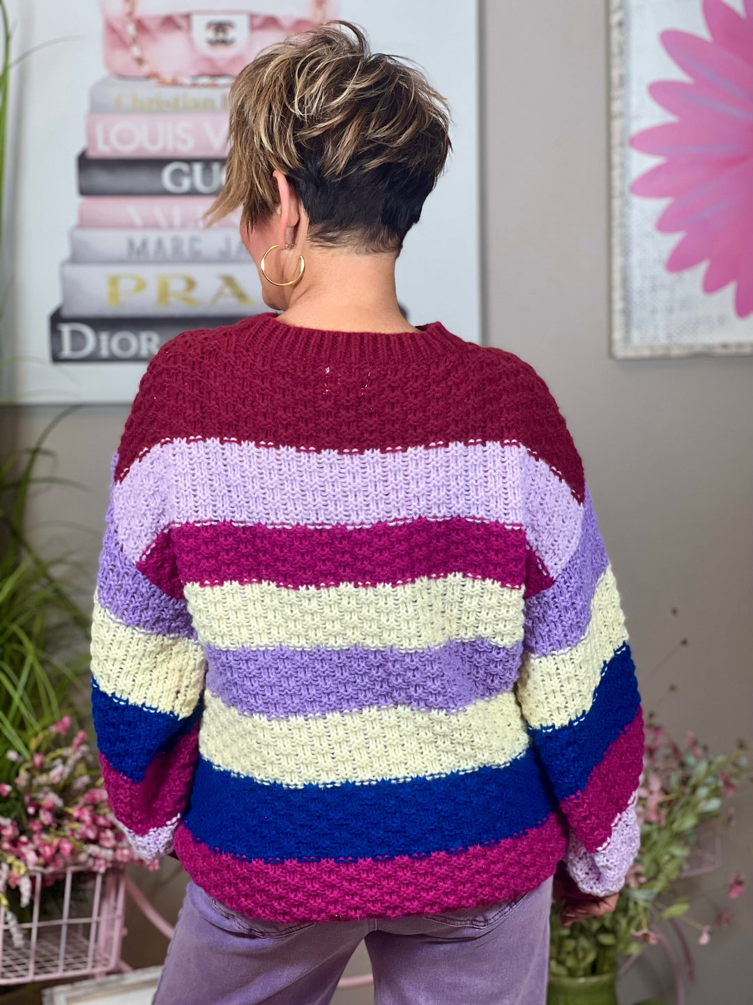 Stripes Color Block Chunky Sweater Pullover - 2 Color Options - Final Sale